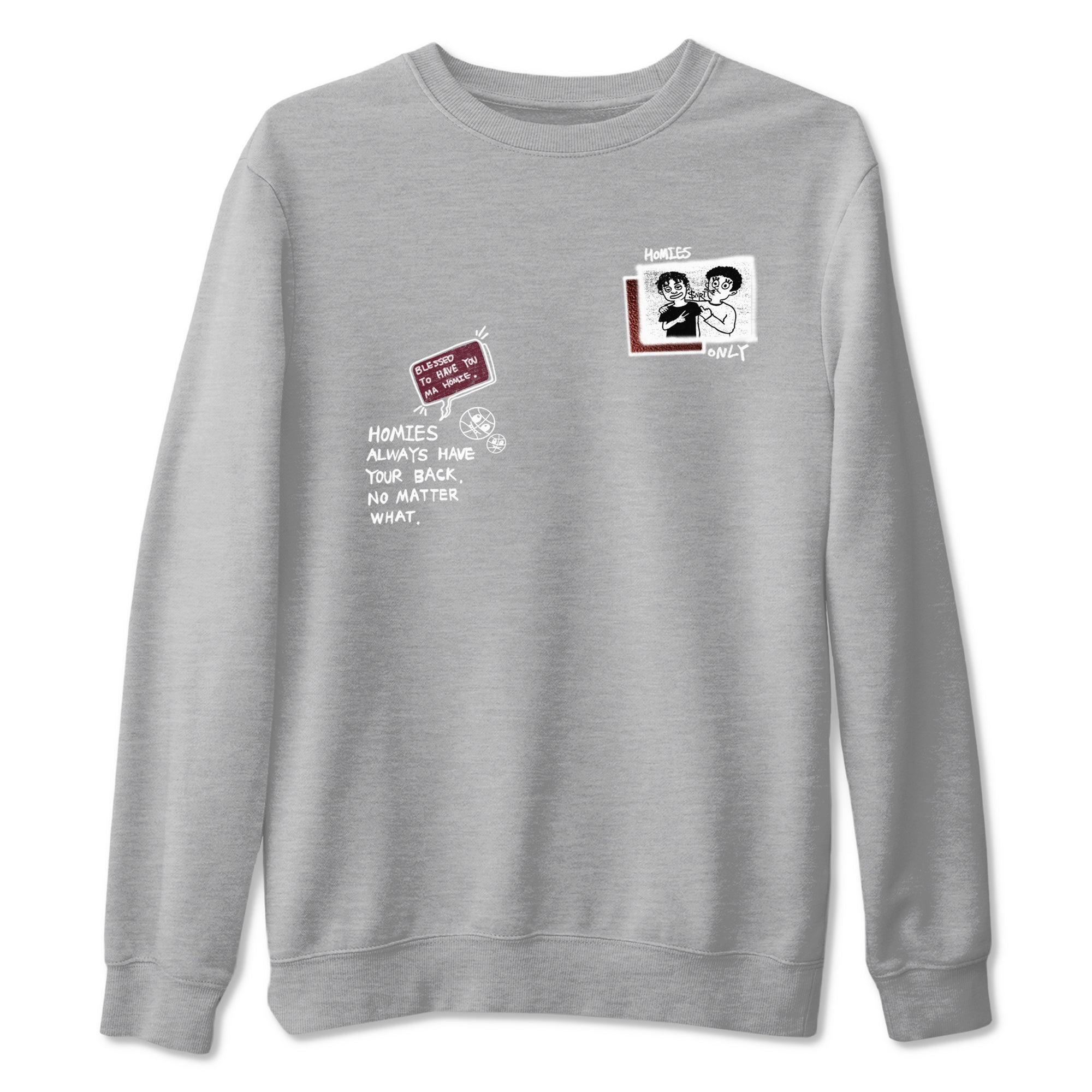AJ1 High '85 Metallic Burgundy shirts to match jordans Homies Only sneaker match tees 1s High '85 Metallic Burgundy SNRT Sneaker Tees streetwear brand Heather Grey 2 unisex cotton tee