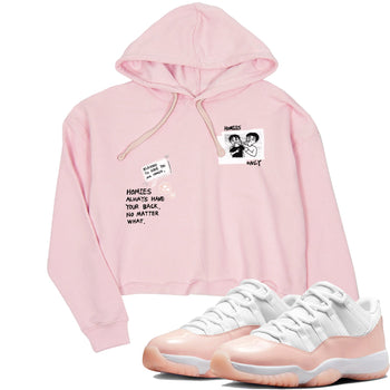 11s Legend Pink shirts to match jordans Homies Only sneaker match tees Air Jordan 11 Legend Pink SNRT Sneaker Tees streetwear brand Pink 1 crop tee
