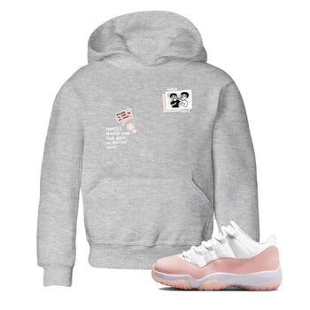 11s Legend Pink shirts to match jordans Homies Only sneaker match tees Air Jordan 11 Legend Pink SNRT Sneaker Tees streetwear brand Baby and Youth Heather Grey 1 cotton tee