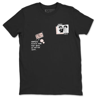 11s Legend Pink shirts to match jordans Homies Only sneaker match tees Air Jordan 11 Legend Pink SNRT Sneaker Tees streetwear brand Black 2 unisex cotton tee