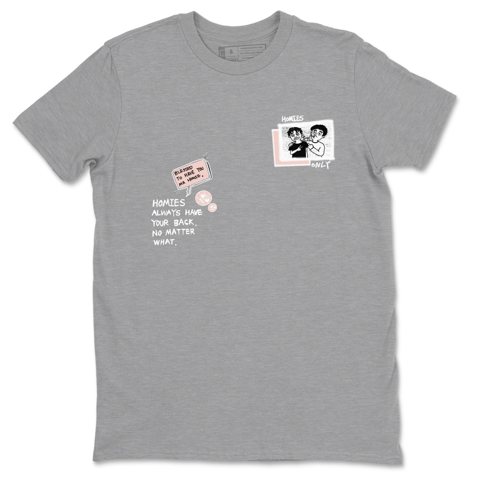 11s Legend Pink shirts to match jordans Homies Only sneaker match tees Air Jordan 11 Legend Pink SNRT Sneaker Tees streetwear brand Heather Grey 2 unisex cotton tee