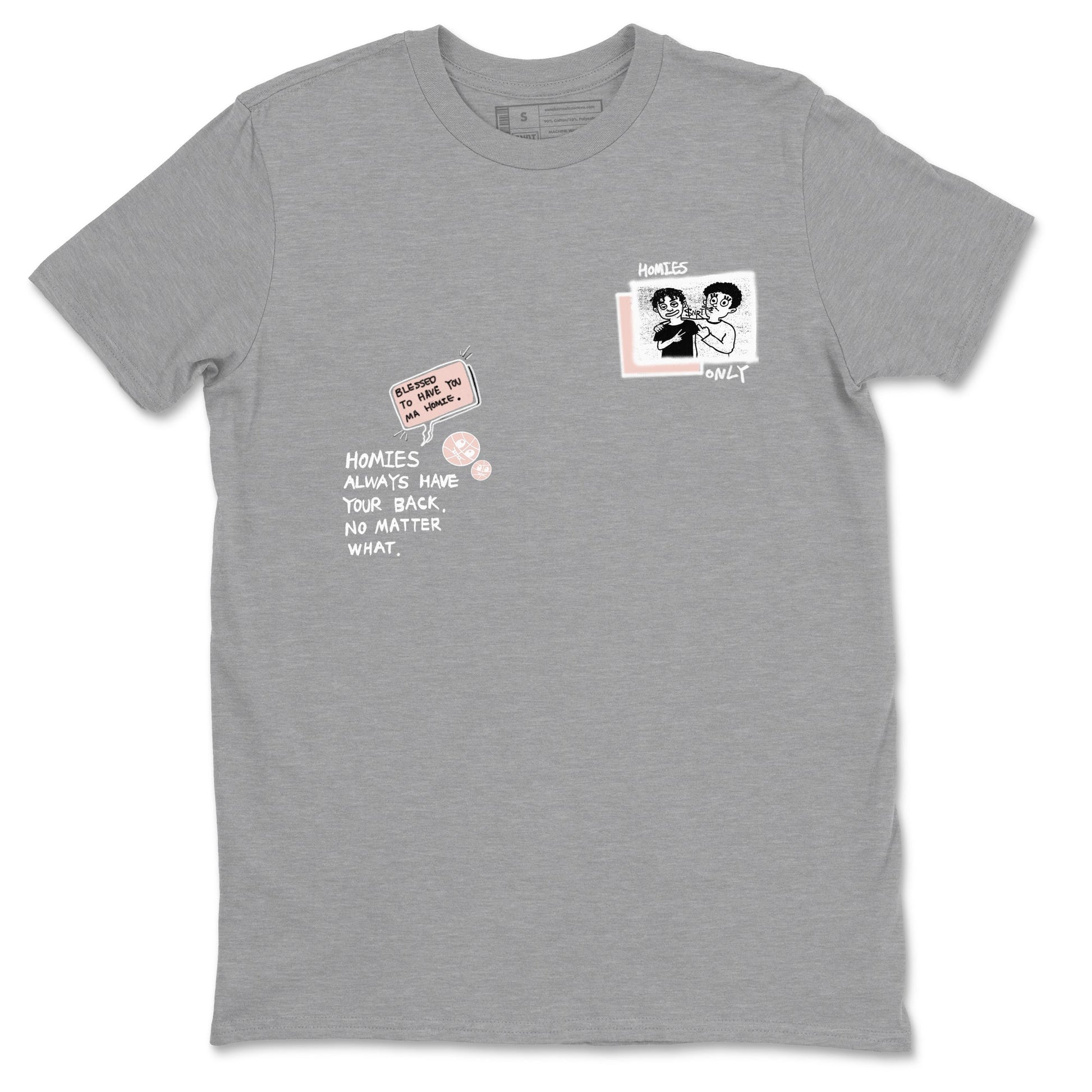 11s Legend Pink shirts to match jordans Homies Only sneaker match tees Air Jordan 11 Legend Pink SNRT Sneaker Tees streetwear brand Heather Grey 2 unisex cotton tee