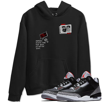 3s Black Cement shirts to match jordans Homies Only sneaker match tees Air Jordan 3 Black Cement match shoes to clothes SNRT Sneaker Tees unisex cotton Black 1 shirts