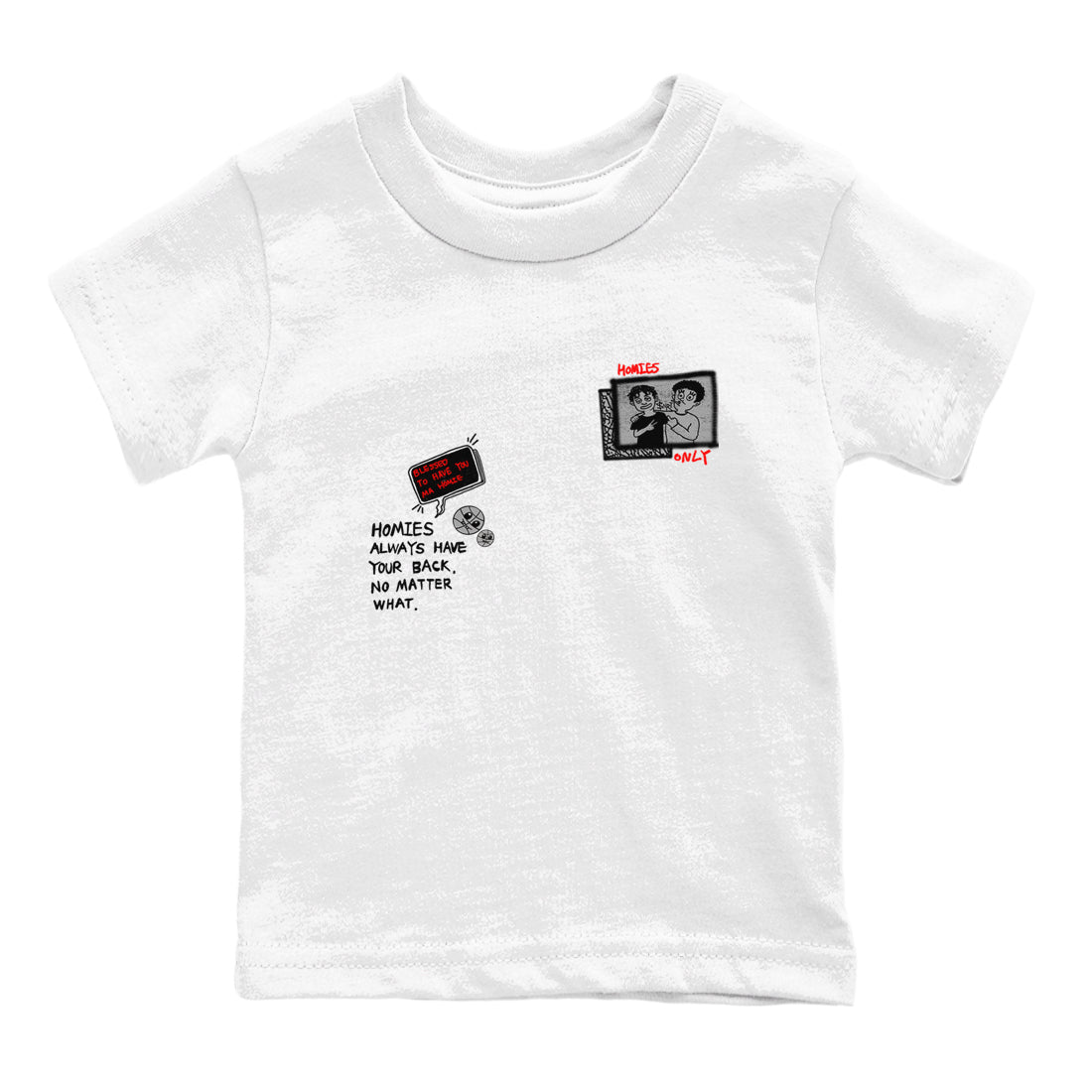 3s Black Cement shirts to match jordans Homies Only sneaker match tees Air Jordan 3 Black Cement match shoes to clothes SNRT Sneaker Tees Youth Baby White 2 tee