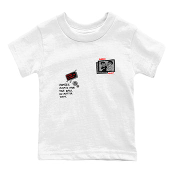 3s Black Cement shirts to match jordans Homies Only sneaker match tees Air Jordan 3 Black Cement match shoes to clothes SNRT Sneaker Tees Youth Baby White 2 tee