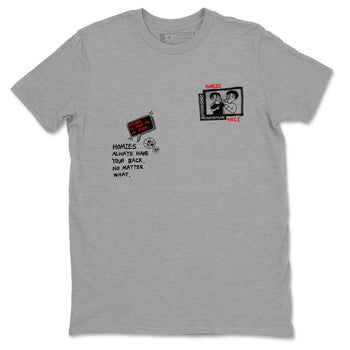 3s Black Cement shirts to match jordans Homies Only sneaker match tees Air Jordan 3 Black Cement match shoes to clothes SNRT Sneaker Tees unisex cotton Heather Grey 2 shirts
