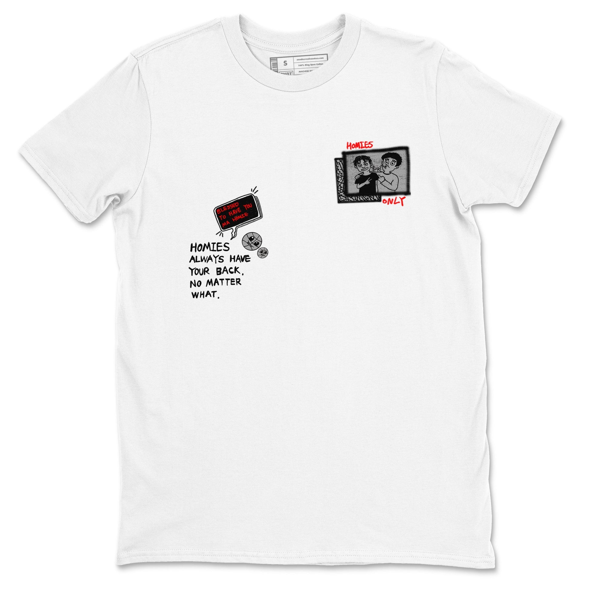3s Black Cement shirts to match jordans Homies Only sneaker match tees Air Jordan 3 Black Cement match shoes to clothes SNRT Sneaker Tees unisex cotton White 2 shirts