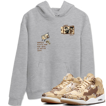 AJ3 Desert Camo shirts to match jordans Homies Only sneaker match tees Air Jordan 3 Desert Camo SNRT Sneaker Tees streetwear brand Heather Grey 1 unisex cotton tee