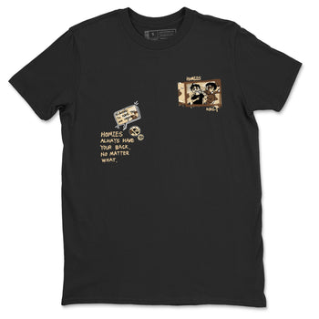 AJ3 Desert Camo shirts to match jordans Homies Only sneaker match tees Air Jordan 3 Desert Camo SNRT Sneaker Tees streetwear brand Black 2 unisex cotton tee