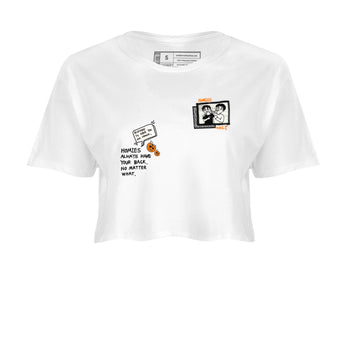 3s Georgia Peach shirt to match jordans Homies Only sneaker tees Air Jordan 3 Georgia Peach SNRT Sneaker Release Tees White 2 crop length shirt