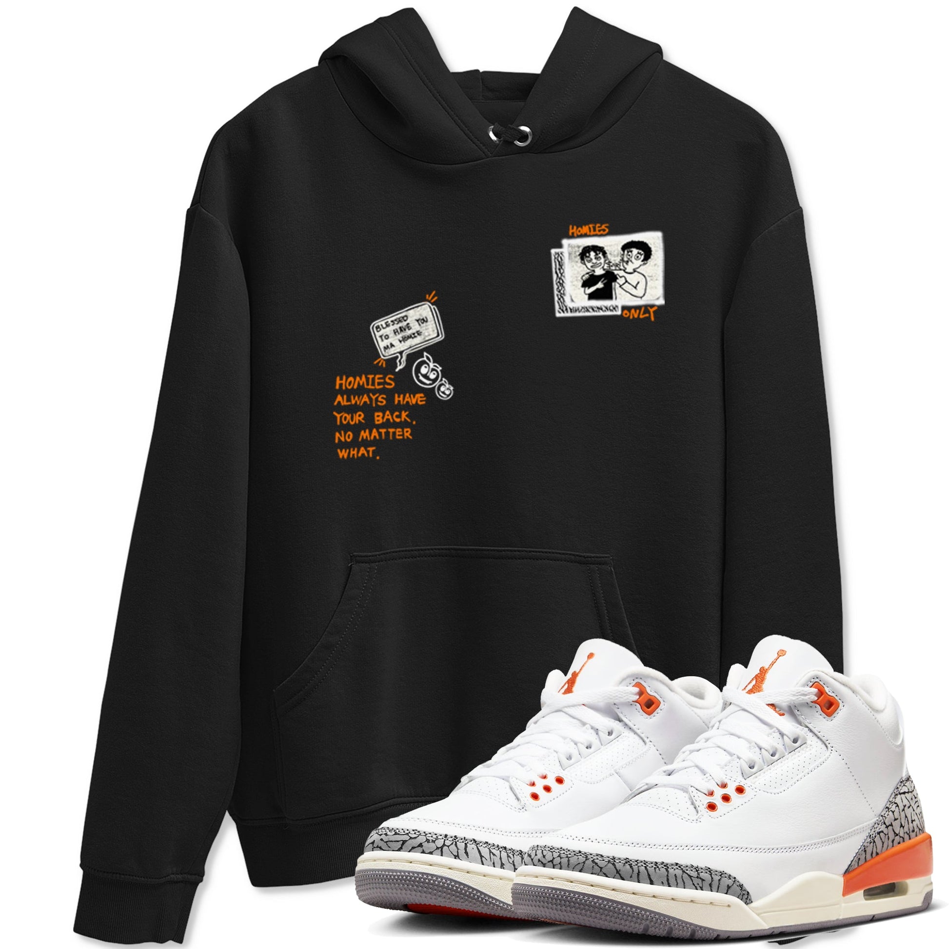 3s Georgia Peach shirt to match jordans Homies Only sneaker tees Air Jordan 3 Georgia Peach SNRT Sneaker Release Tees unisex cotton Black 1 crew neck shirt