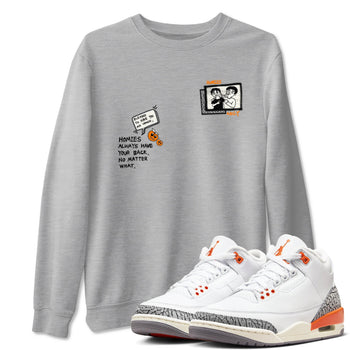 3s Georgia Peach shirt to match jordans Homies Only sneaker tees Air Jordan 3 Georgia Peach SNRT Sneaker Release Tees unisex cotton Heather Grey 1 crew neck shirt