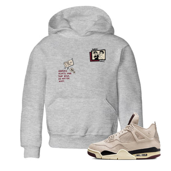 4s A Ma Maniere x Fossil Stone shirts to match jordans Homies Only sneaker match tees 4s A Ma Maniere x Fossil Stone match shoes to clothes SNRT Sneaker Tees Youth Baby Heather Grey 1 tee
