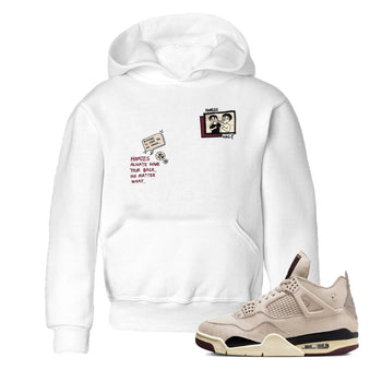 4s A Ma Maniere x Fossil Stone shirts to match jordans Homies Only sneaker match tees 4s A Ma Maniere x Fossil Stone match shoes to clothes SNRT Sneaker Tees Youth Baby White 1 tee