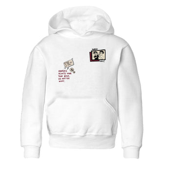 4s A Ma Maniere x Fossil Stone shirts to match jordans Homies Only sneaker match tees 4s A Ma Maniere x Fossil Stone match shoes to clothes SNRT Sneaker Tees Youth Baby White 2 tee