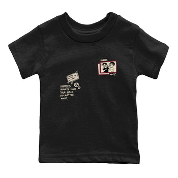 4s A Ma Maniere x Fossil Stone shirts to match jordans Homies Only sneaker match tees 4s A Ma Maniere x Fossil Stone match shoes to clothes SNRT Sneaker Tees Youth Baby Black 2 tee