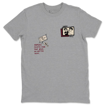 4s A Ma Maniere x Fossil Stone shirts to match jordans Homies Only sneaker match tees 4s A Ma Maniere x Fossil Stone match shoes to clothes SNRT Sneaker Tees unisex cotton Heather Grey 2 shirts
