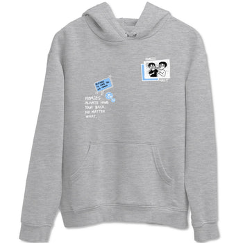 Homies Only sneaker match t-shirt styled to complete your fit with the Air Jordan 4 Aluminum sneakers, shown in Heather Grey 2.