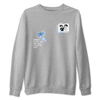 Homies Only sneaker match t-shirt styled to complete your fit with the Air Jordan 4 Aluminum sneakers, shown in Heather Grey 2.