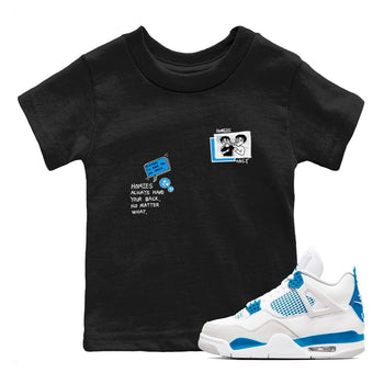 4s Military Blue shirt to match jordans Homies Only sneaker tees Air Jordan 4 Military Blue SNRT sneaker release tees baby toddler Black 1 cotton Shirt