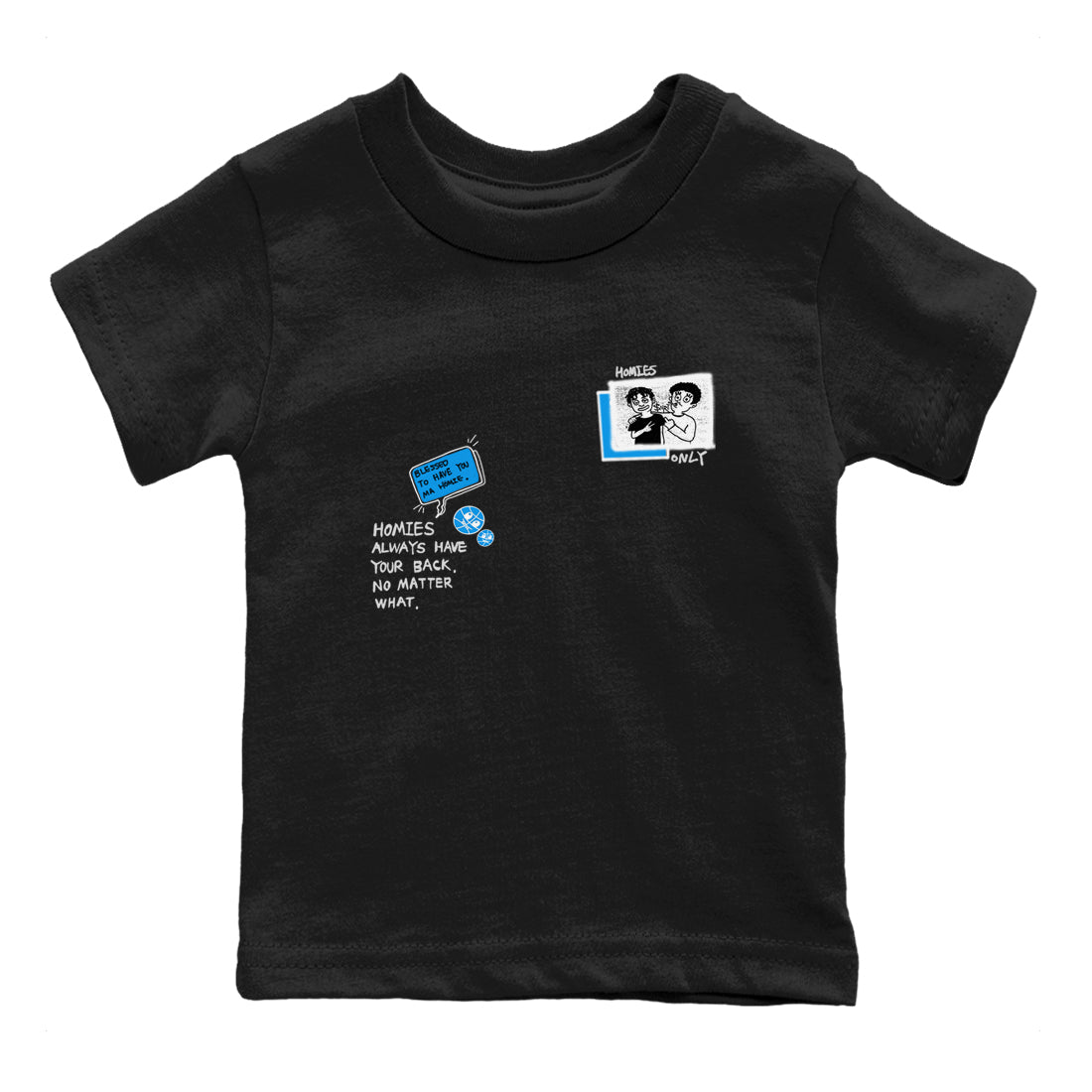 4s Military Blue shirt to match jordans Homies Only sneaker tees Air Jordan 4 Military Blue SNRT sneaker release tees baby toddler Black 2 cotton Shirt