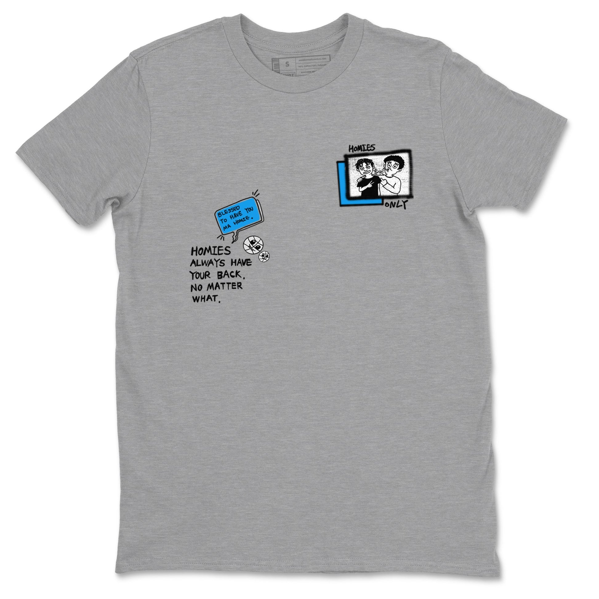 4s Military Blue shirt to match jordans Homies Only sneaker tees Air Jordan 4 Military Blue SNRT Sneaker Release Tees unisex cotton Heather Grey 2 crew neck shirt