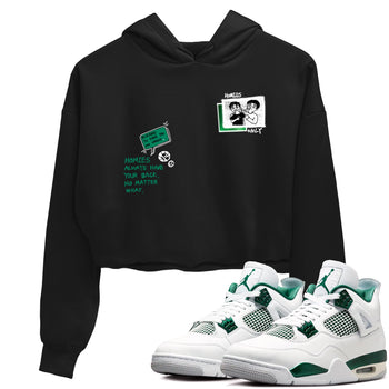 4s Oxidized Green shirts to match jordans Homies Only sneaker match tees Air Jordan 4 Oxidized Green SNRT Sneaker Tees streetwear brand Black 1 crop tee