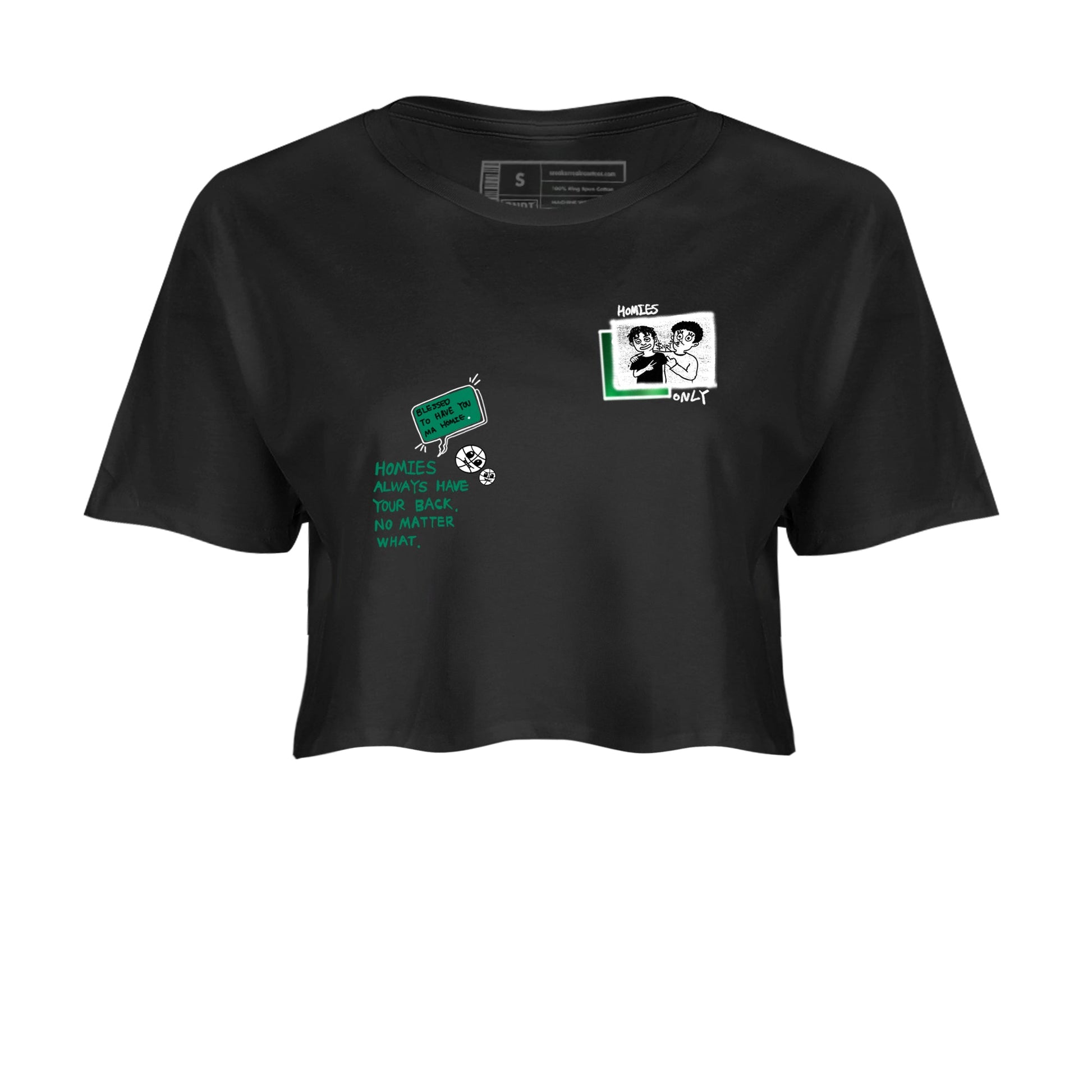 4s Oxidized Green shirts to match jordans Homies Only sneaker match tees Air Jordan 4 Oxidized Green SNRT Sneaker Tees streetwear brand Black 2 crop tee