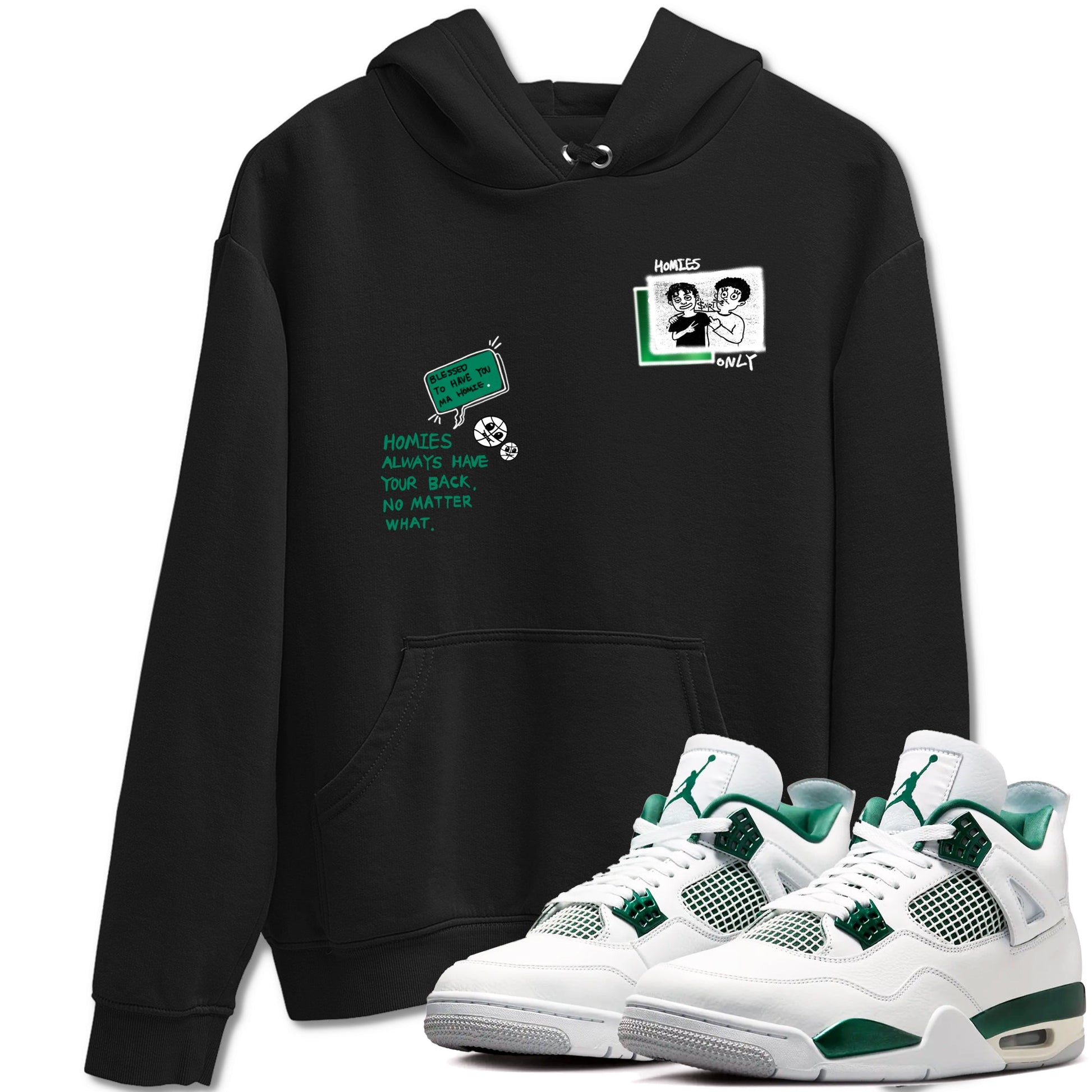 4s Oxidized Green shirts to match jordans Homies Only sneaker match tees Air Jordan 4 Oxidized Green SNRT Sneaker Tees streetwear brand Black 1 unisex cotton tee