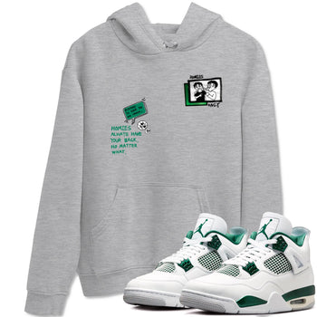 4s Oxidized Green shirts to match jordans Homies Only sneaker match tees Air Jordan 4 Oxidized Green SNRT Sneaker Tees streetwear brand Heather Grey 1 unisex cotton tee