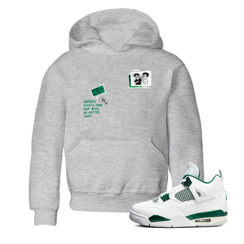 4s Oxidized Green shirts to match jordans Homies Only sneaker match tees Air Jordan 4 Oxidized Green SNRT Sneaker Tees streetwear brand Baby and Youth Heather Grey 1 cotton tee