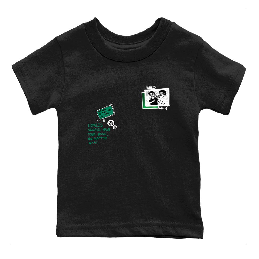 4s Oxidized Green shirts to match jordans Homies Only sneaker match tees Air Jordan 4 Oxidized Green SNRT Sneaker Tees streetwear brand Baby and Youth Black 2 cotton tee