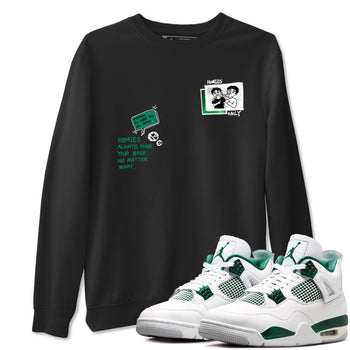 4s Oxidized Green shirts to match jordans Homies Only sneaker match tees Air Jordan 4 Oxidized Green SNRT Sneaker Tees streetwear brand Black 1 unisex cotton tee