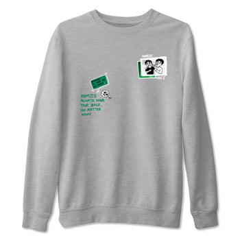 4s Oxidized Green shirts to match jordans Homies Only sneaker match tees Air Jordan 4 Oxidized Green SNRT Sneaker Tees streetwear brand Heather Grey 2 unisex cotton tee