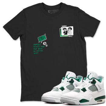 4s Oxidized Green shirts to match jordans Homies Only sneaker match tees Air Jordan 4 Oxidized Green SNRT Sneaker Tees streetwear brand Black 1 unisex cotton tee