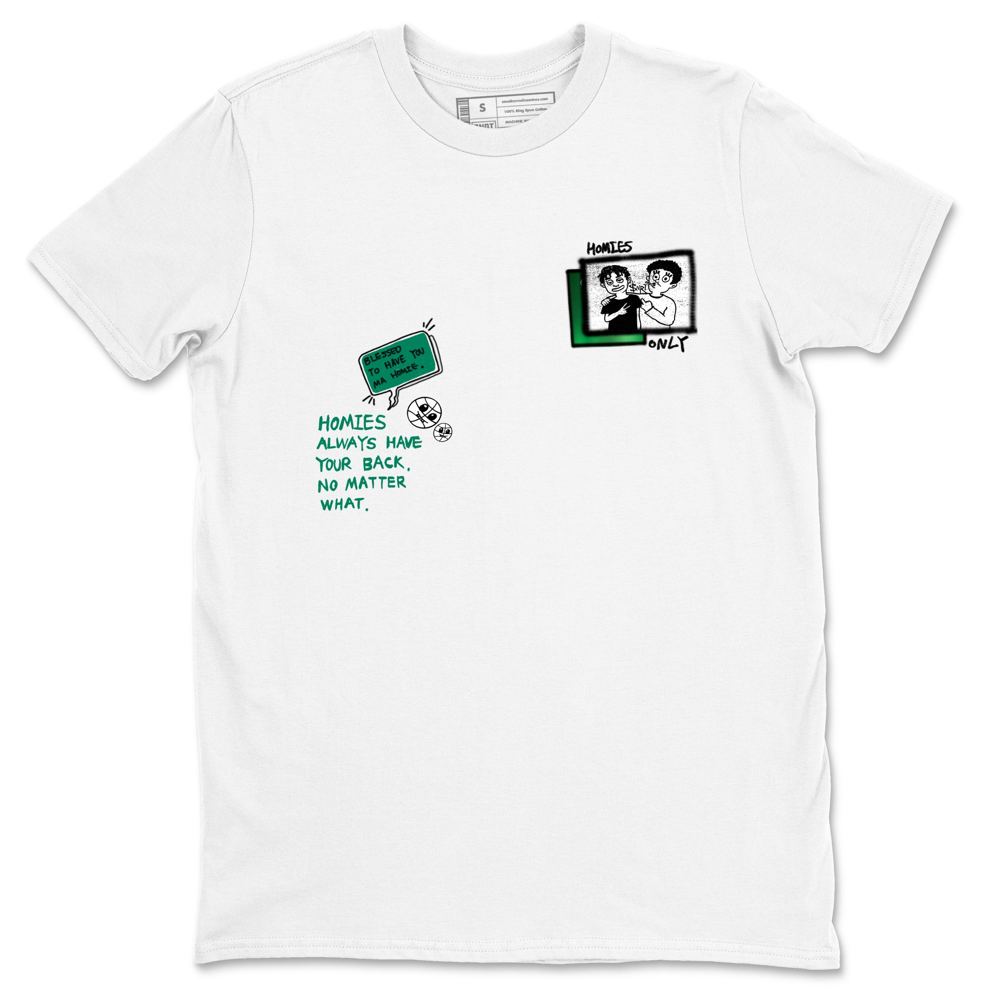 4s Oxidized Green shirts to match jordans Homies Only sneaker match tees Air Jordan 4 Oxidized Green SNRT Sneaker Tees streetwear brand White 2 unisex cotton tee