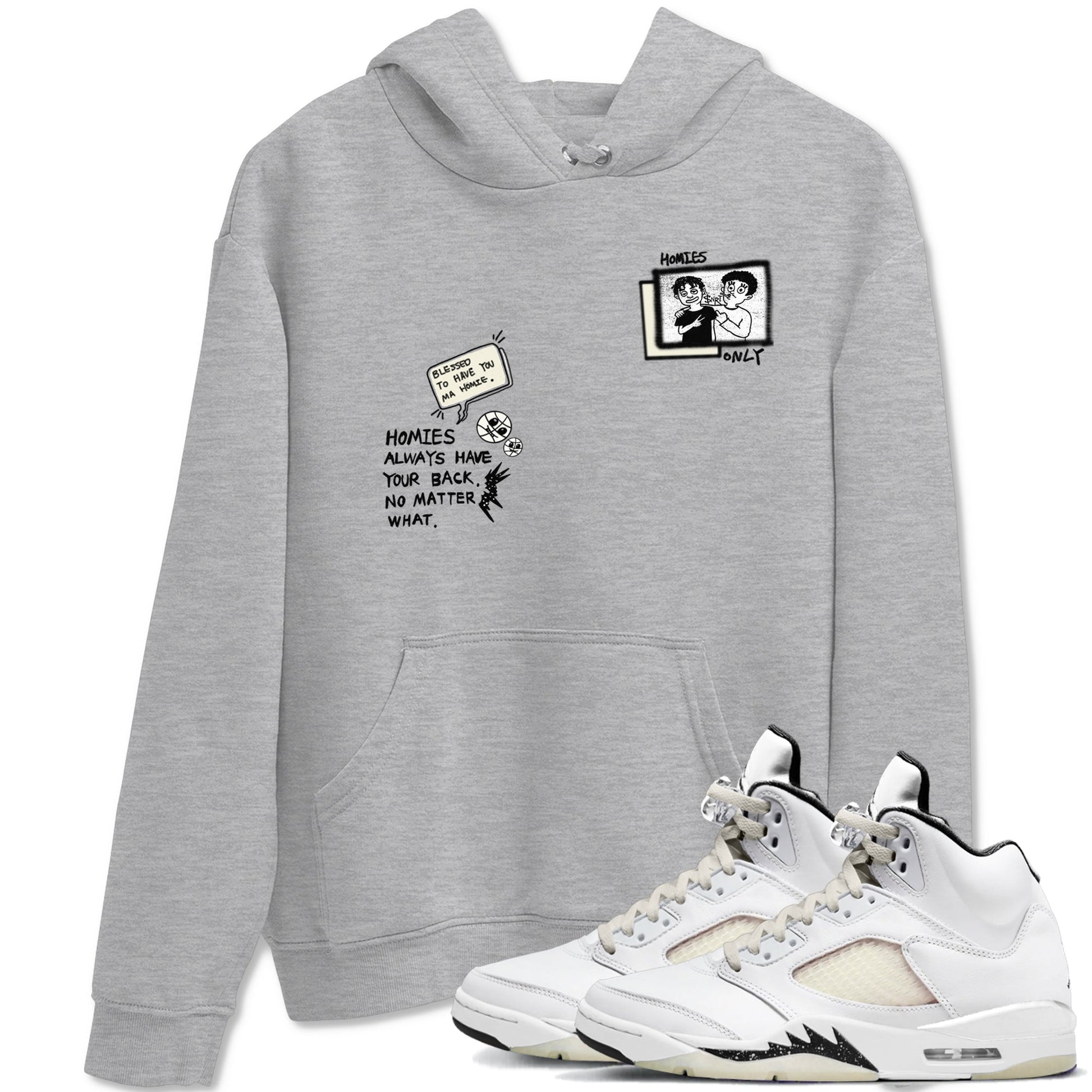 AJ5 Sail shirt to match jordans Homies Only sneaker tees Air Jordan 5 Sail SNRT Sneaker Release Tees unisex cotton Heather Grey 1 crew neck shirt