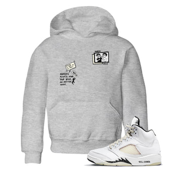 AJ5 Sail shirt to match jordans Homies Only sneaker tees Air Jordan 5 Sail SNRT sneaker release tees baby toddler Heather Grey 1 cotton Shirt