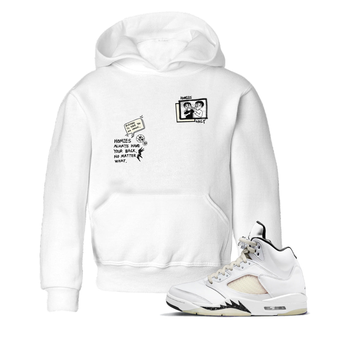 AJ5 Sail shirt to match jordans Homies Only sneaker tees Air Jordan 5 Sail SNRT sneaker release tees baby toddler White 1 cotton Shirt
