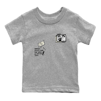 AJ5 Sail shirt to match jordans Homies Only sneaker tees Air Jordan 5 Sail SNRT sneaker release tees baby toddler Heather Grey 2 cotton Shirt