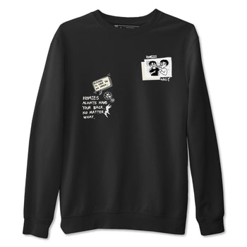 AJ5 Sail shirt to match jordans Homies Only sneaker tees Air Jordan 5 Sail SNRT Sneaker Release Tees unisex cotton Black 2 crew neck shirt