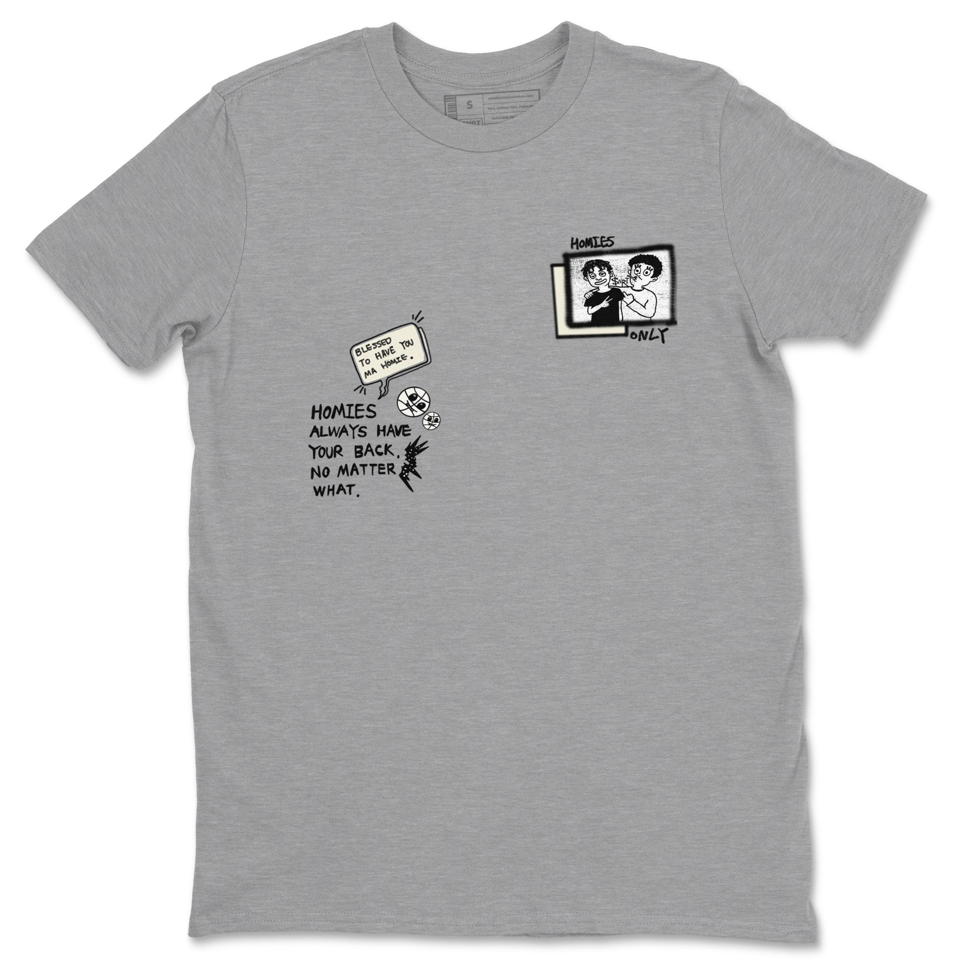 AJ5 Sail shirt to match jordans Homies Only sneaker tees Air Jordan 5 Sail SNRT Sneaker Release Tees unisex cotton Heather Grey 2 crew neck shirt
