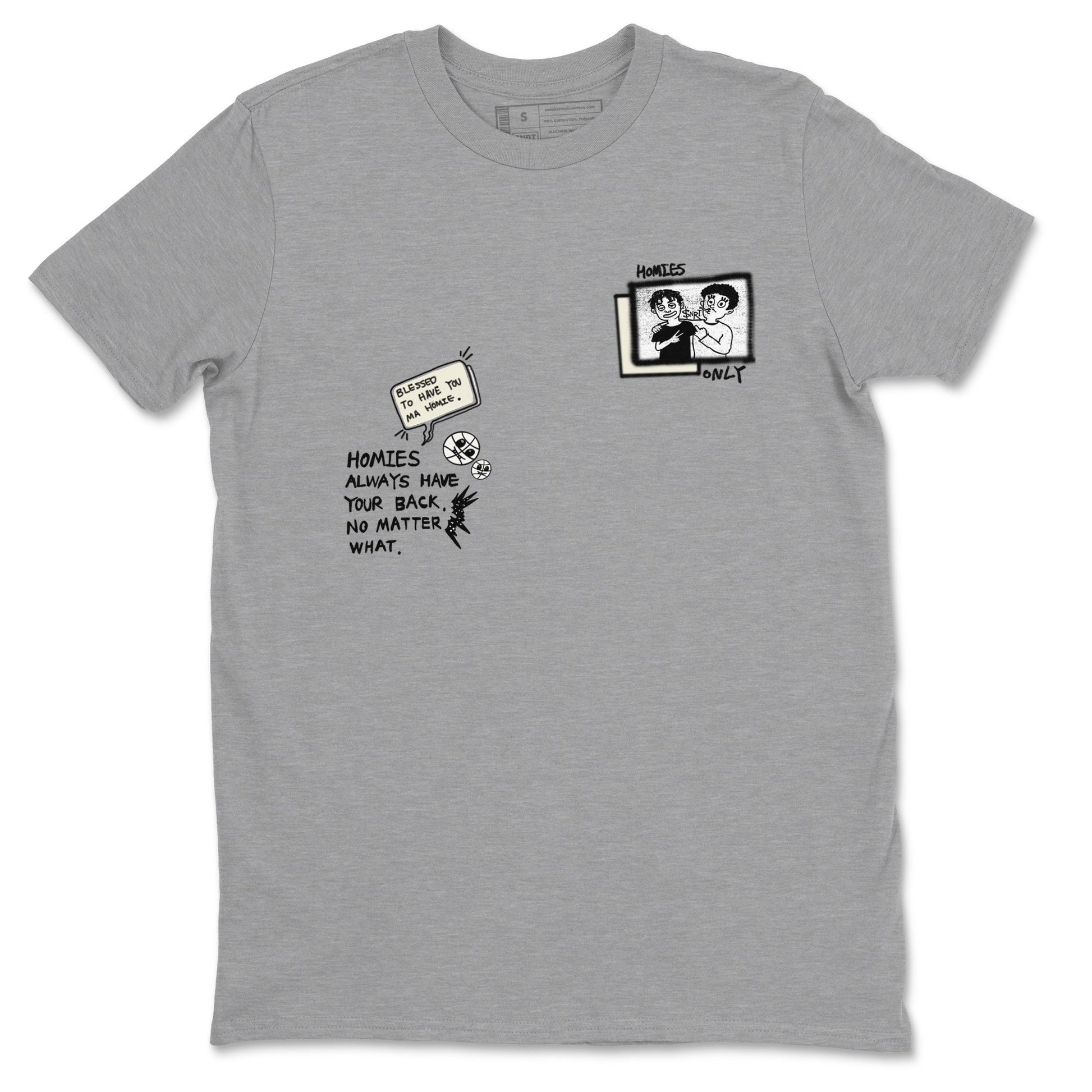 AJ5 Sail shirt to match jordans Homies Only sneaker tees Air Jordan 5 Sail SNRT Sneaker Release Tees unisex cotton Heather Grey 2 crew neck shirt