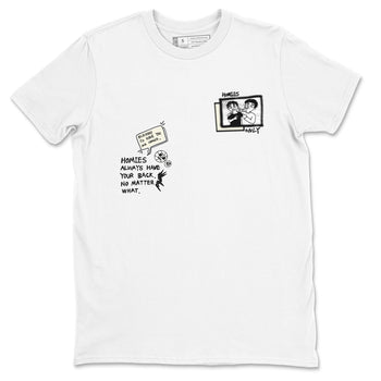 AJ5 Sail shirt to match jordans Homies Only sneaker tees Air Jordan 5 Sail SNRT Sneaker Release Tees unisex cotton White 2 crew neck shirt