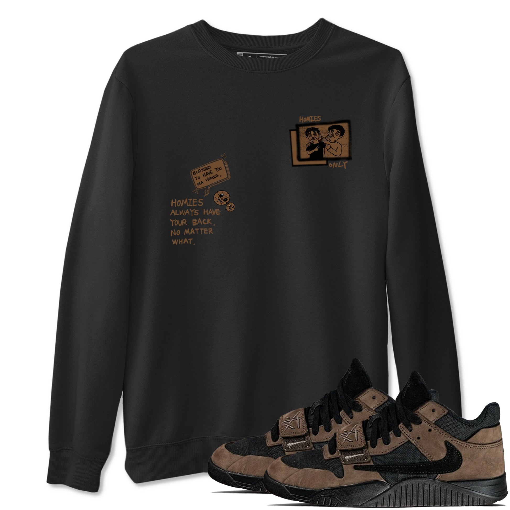 Jordan Jumpman Jack TR Travis Scott Dark Mocha shirts to match jordans Homies Only sneaker match tees Jordan Jumpman Jack Travis Scott Dark Mocha match shoes to clothes SNRT Sneaker Tees unisex cotton Black 1 shirts