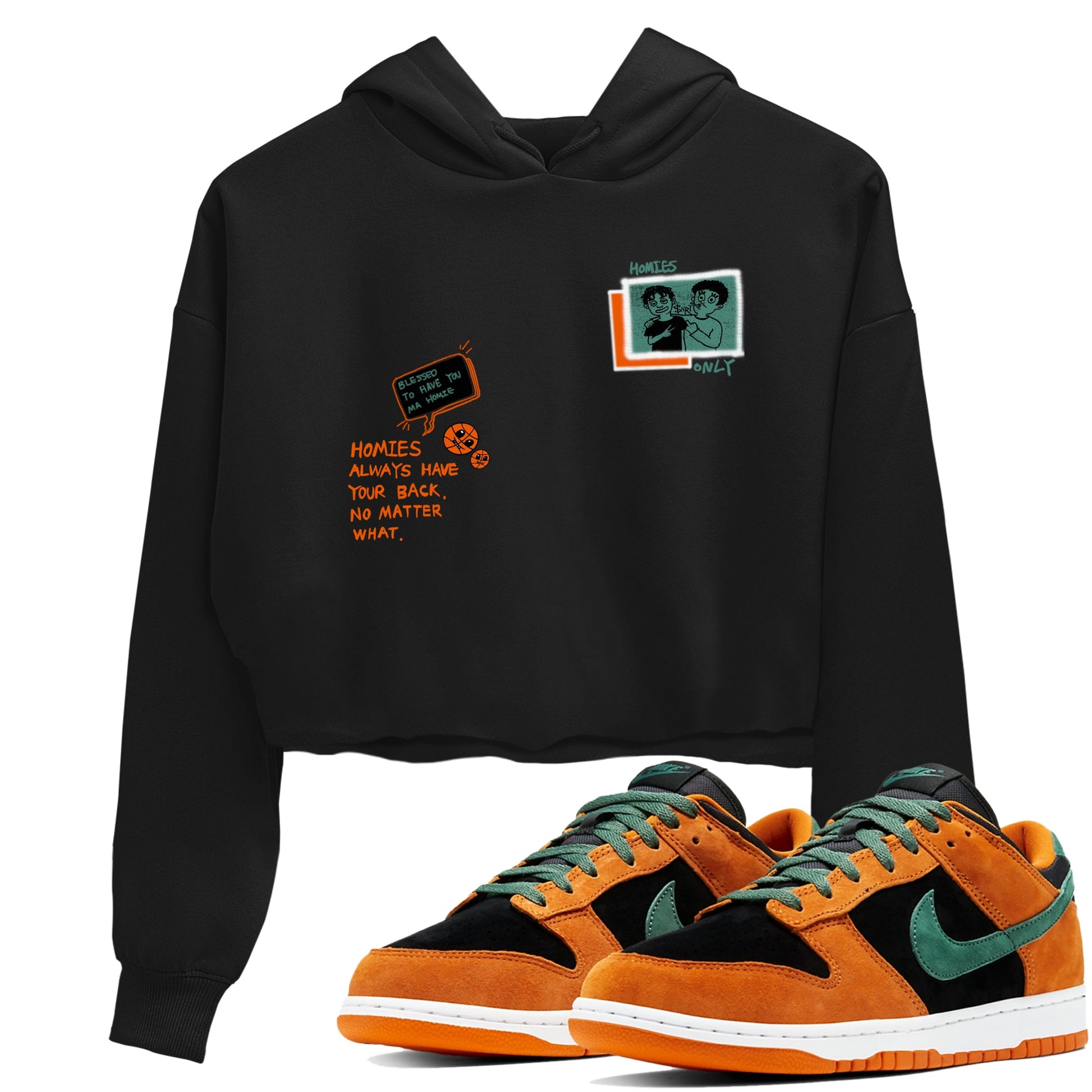 Dunk Low Ceramic shirts to match jordans Homies Only sneaker match tees Dunk Ceramic match shoes to clothes SNRT Sneaker Tees unisex cotton Black 1 crop tee