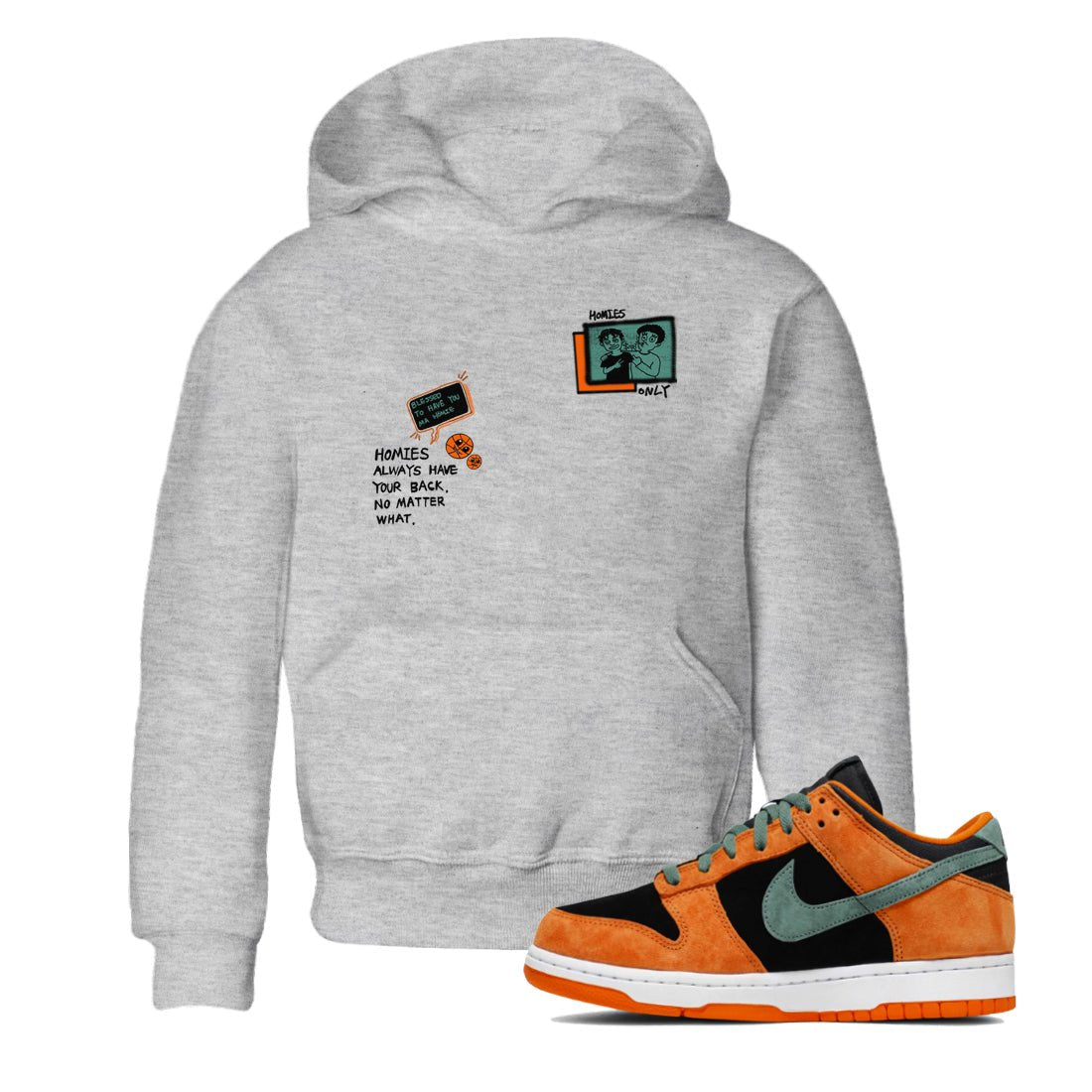 Dunk Low Ceramic shirts to match jordans Homies Only sneaker match tees Dunk Ceramic match shoes to clothes SNRT Sneaker Tees Youth Baby Heather Grey 1 tee