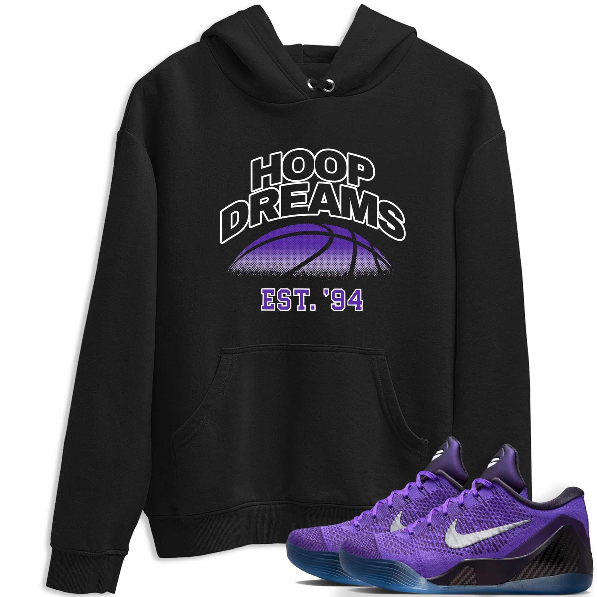 Sneaker Threads – Sneaker Tees To Match Nike KB 9 Hyper Grape – Hoop Dreams Graphic Tee Black 1. Perfect for Jordan releases 2025 colorways. Perfect for purple basketball sneaker releases and legacy-inspired colorways for 2025 hoopers.