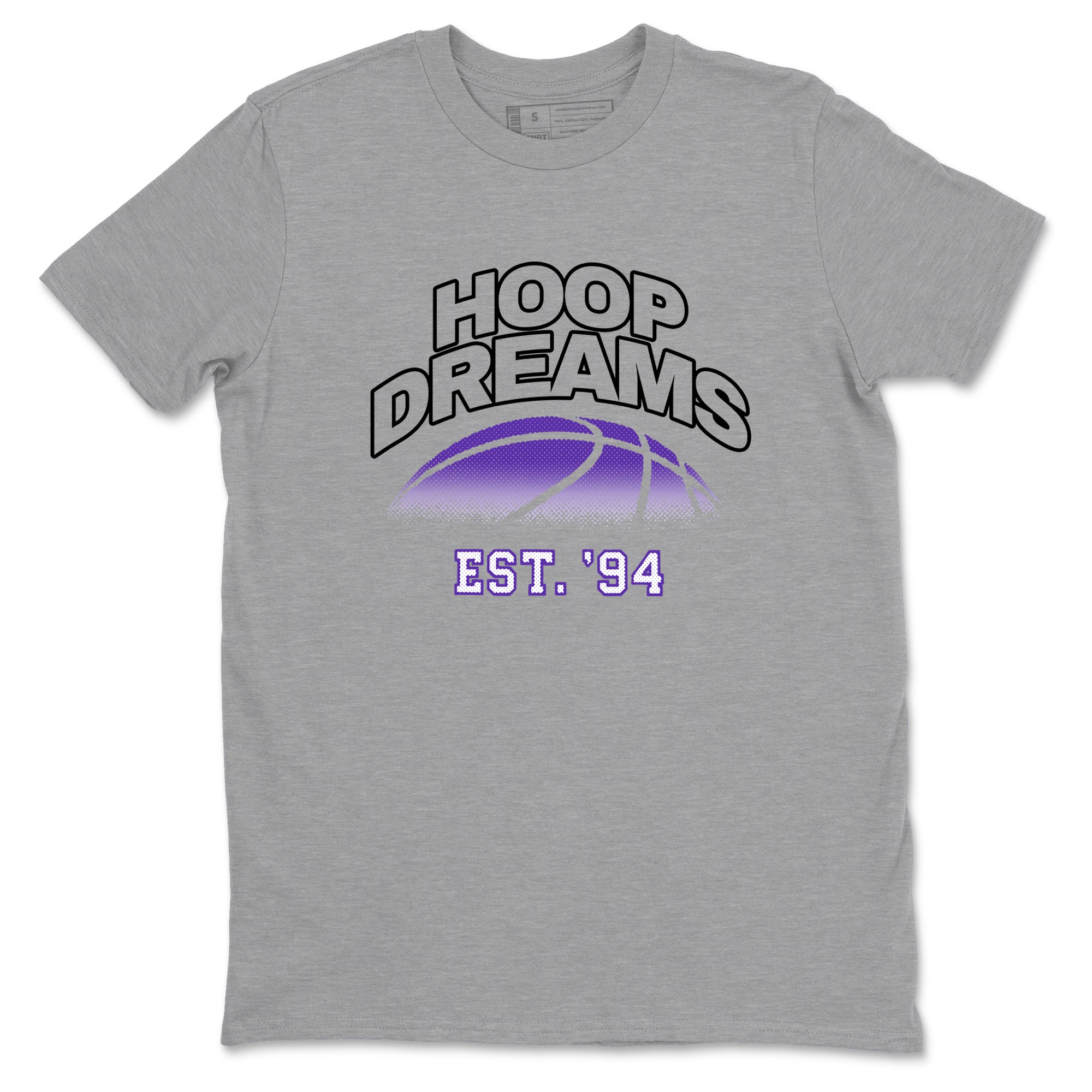 Sneaker Threads – Sneaker Tees To Match Nike KB 9 Hyper Grape – Hoop Dreams Graphic Tee Heather Grey 2. Perfect for Jordan releases 2025 colorways. Perfect for purple basketball sneaker releases and legacy-inspired colorways for 2025 hoopers.