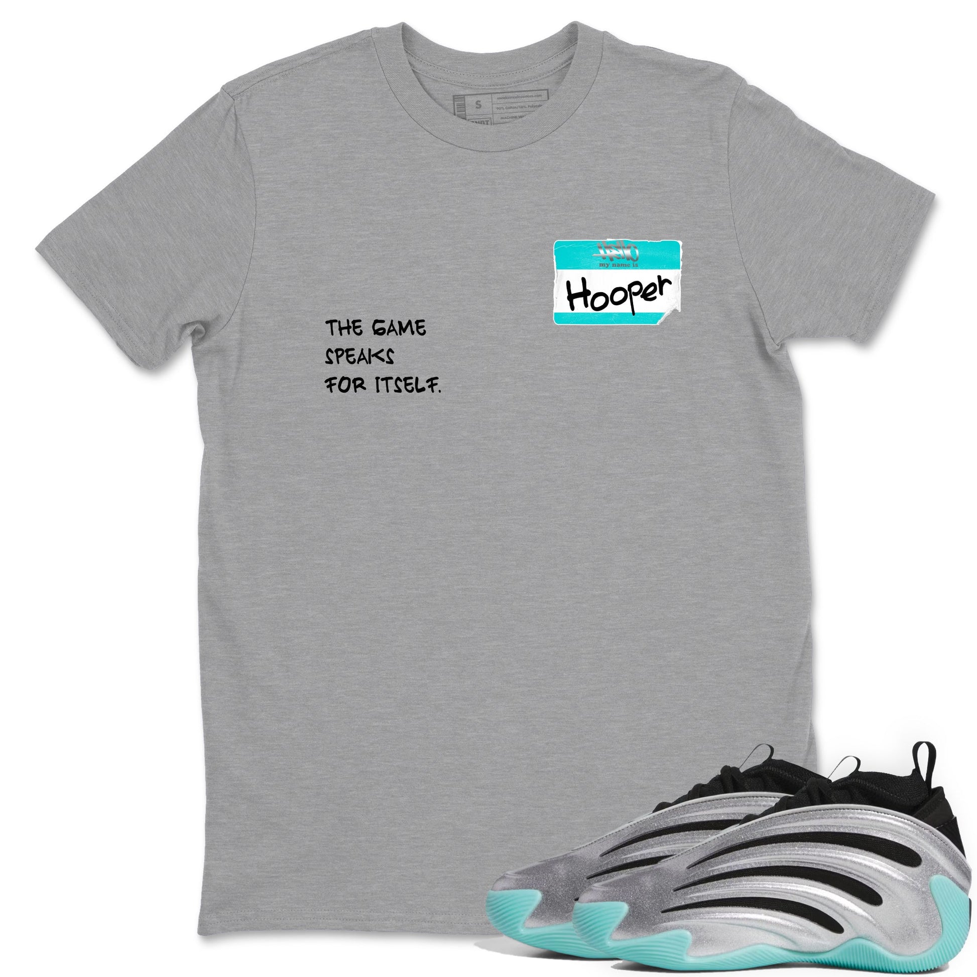 Sneaker Threads – Sneaker Tees To Match Adidas Harden Vol. 9 Uno Chain – Hooper Badge Graphic Tee Heather Grey 1. Perfect for Jordan releases 2025 colorways.